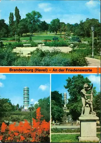 Ansichtskarte Brandenburg an der Havel Friedenswarte - Park, Palstik 1978