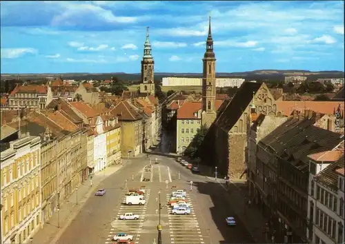 Görlitz Zgorzelec Blick vom Reichenbacher Turm zum Obermarkt / Leninplatz  1981