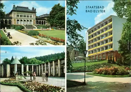 Bad Elster Kurhaus, Moritzquelle, Bettenhaus des Klinik-Sanatoriums 1973