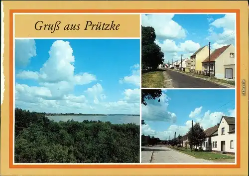 Prützke Blick vom Holzberg zum Rietzer See, Grebser Straße, Altes Dorf 1989