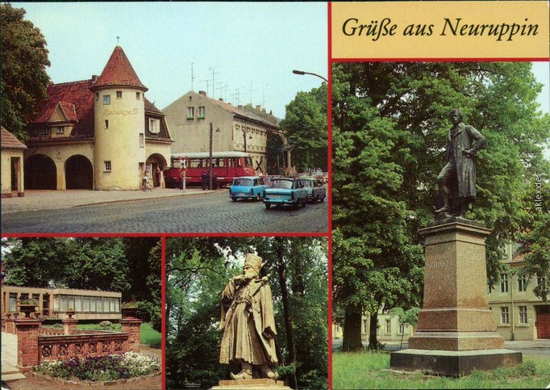 Neuruppin Fontanedenkmal Tempelgarten Bahnhof Rheinsberger Tor Kat