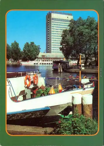 Ansichtskarte Potsdam Interhotel "Potsdam" am Hafen der Weißen Flotte 1981