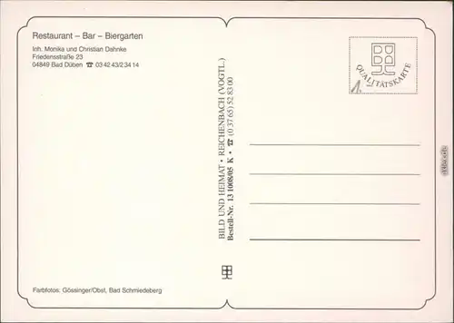 Bad Düben Zur Kogge - Außen- und Innenansicht mit Gästebereich 1995