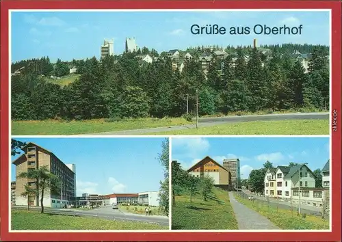 Oberhof (Thüringen) Teilansicht,  Weineck,  FDGB-Erholungsheim Rennsteig 1989