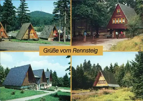 Neustadt am Rennsteig Wanderhütten an der GRenzwiesen, Waldbaude     1988