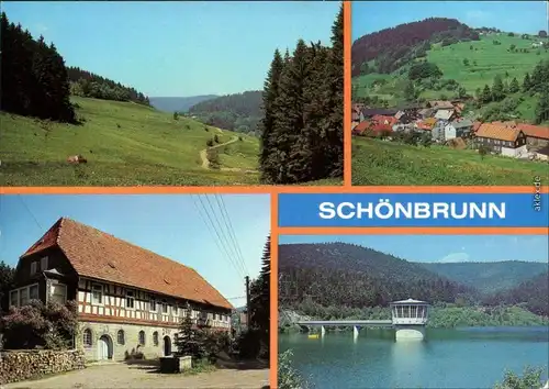 Schönbrunn-Schleusegrund Im Heidelbachtal,  Oberförsterei, Talsperre 1987