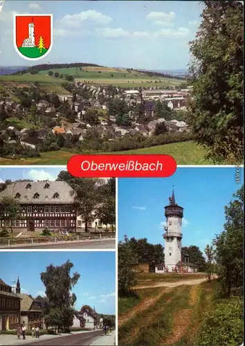 Oberweißbach Übersicht, Geburtshaus  Sonneberger Straße, Fröbelturm 1986