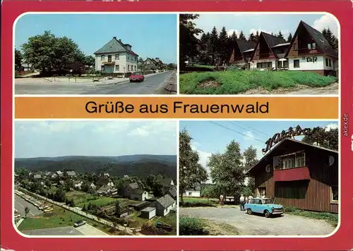 Frauenwald Nordstraße, Rennsteigwanderhütten, Teilansicht, Milchbar 1986