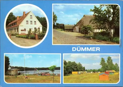 Dümmer Ferienheim Bauernhäuser an der Dorfstraße, Freibad  See, Zeltplatz 1982