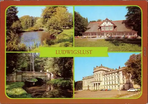 Ludwigslust Schloßpark, HO-Gaststätte Schweizer Haus, Steinerne Brücke 1983