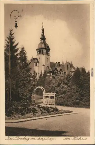 Ansichtskarte Bad Flinsberg Świeradów-Zdrój Kurhaus - Eingang 1925