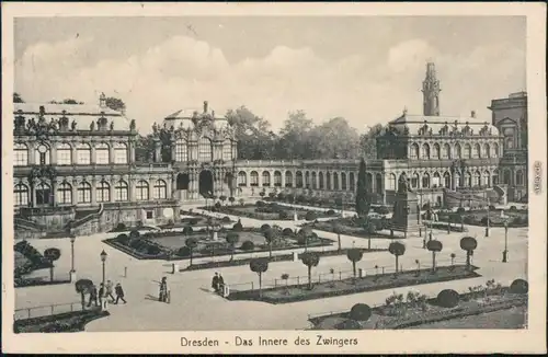 Ansichtskarte Innere Altstadt-Dresden Dresdner Zwinger 1924