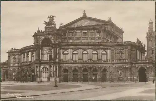 Ansichtskarte Innere Altstadt-Dresden Semperoper 1928