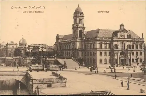 Ansichtskarte Innere Altstadt-Dresden Ständehaus 1927