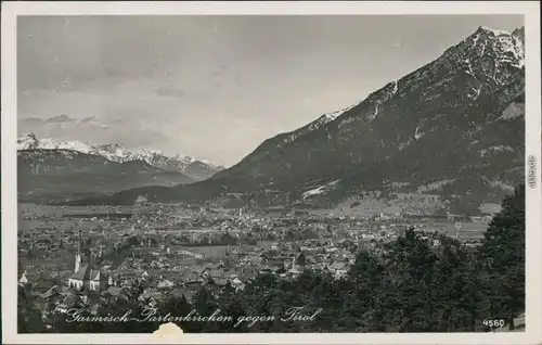 Ansichtskarte Garmisch-Partenkirchen Panoramablick gegen Tirol 1931