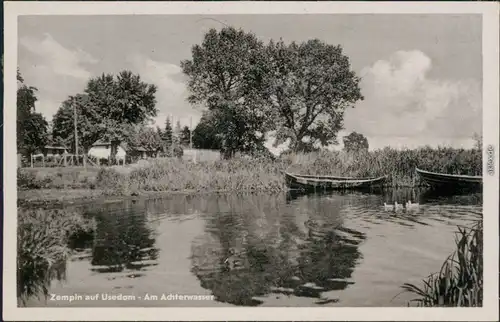 Ansichtskarte Zempin Partie am Achterwassser 1956 