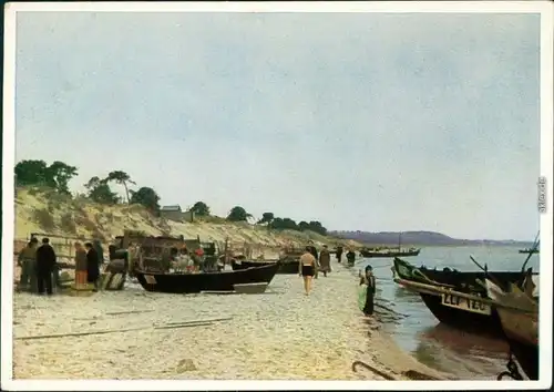 Allgemein Mecklenburg Vorpommern Ostsee - Strand mit vielen Booten 1953