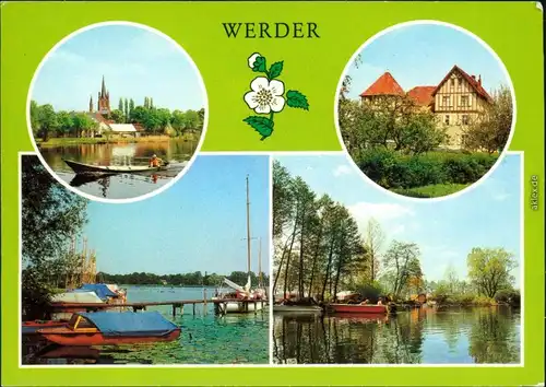 Werder (Havel) Altstadt, Jugendherberge, Segelbootshafen, Campingplatz  1983