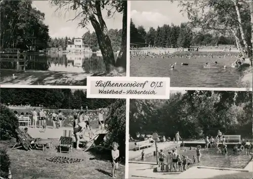 Seifhennersdorf Waldbad Silberteich - Schwimmer und Kleinbecken Besuchern 1961