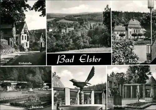 Bad Elster Kirchstraße, Überblick, Badehaus, Badecafé, Plastik,  1981