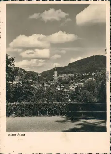 Ansichtskarte Ansichtskarte Baden-Baden Blick zur Kirche 1934