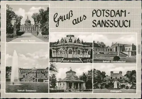 Potsdam Schloss Sanssouci - Neues Palais, Orangerie, Chin. Teehaus 1965