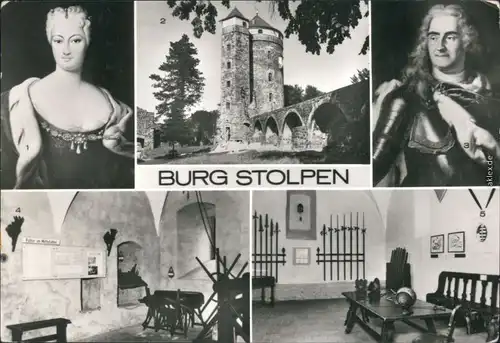 Ansichtskarte Stolpen Burg Stolpen Mehrbild 1984