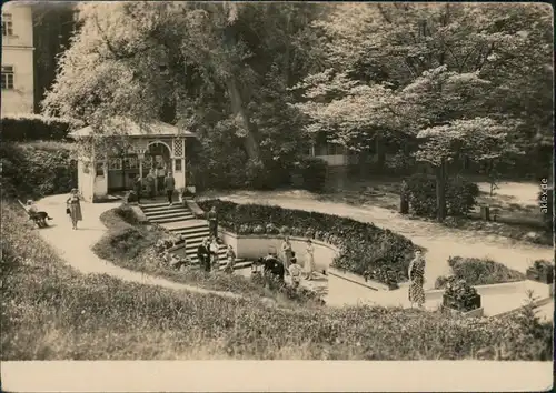 Marienbad Mariánské Lázně  Parkpartie mit Pavillon - Quelle 1959