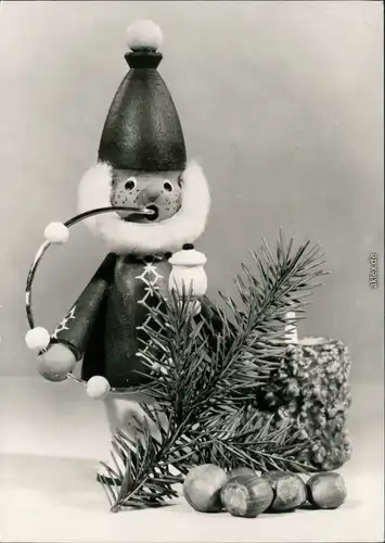 Ansichtskarte  Räuchermännchen - Herzliche Weihnachtsgrüße 1972