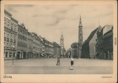 Ansichtskarte Ansichtskarte Görlitz Zgorzelec Obermarkt 1961 