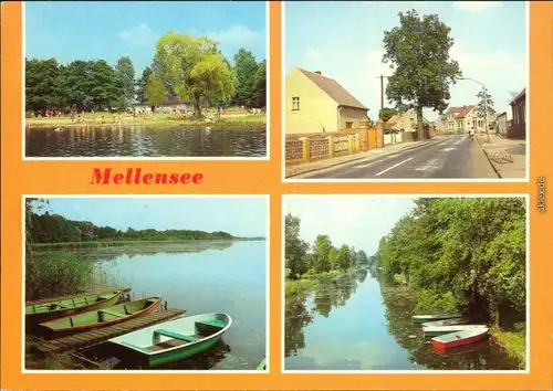 Am Mellensee Badestelle am Mellensee,  Boote am See, Am Nottekanal 1983