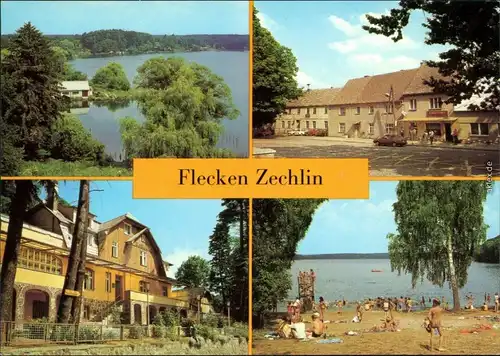Flecken Zechlin Schwarzer See, Markt, FDGB-Erholungsheim Elsenhöhe  1984