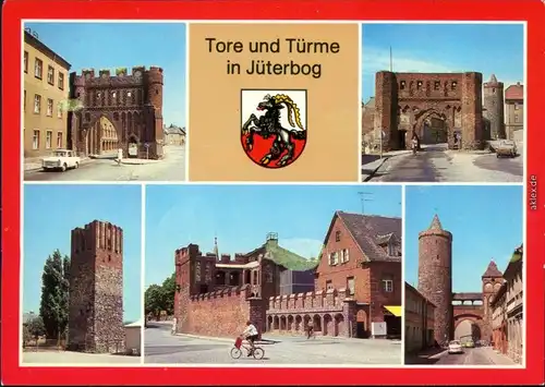 Jüterbog Dammtor, Neumarkttor mit Mauerturm, Mauerturm Stadtbefestigung  1986