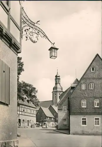 Ansichtskarte Geising-Altenberg (Erzgebirge) Hauptstraße mit Kirche 1970