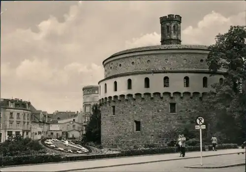 Ansichtskarte Görlitz Zgorzelec Kaisertrutz mit Blumenuhr 1961