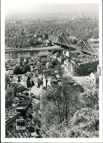 Ansichtskarte Dresden Panorama-Ansicht: von der Loschwitzhöhe 1969