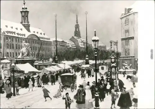 Dresden Striezelmarkt auf dem Neustädter Markt in Dresden um 1900 1982