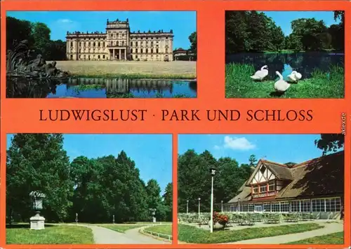Ansichtskarte Ludwigslust Park und Schloss 1978