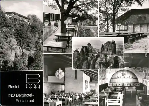 Rathen Bastei HO Berghotel-Restaurant - Außen- und Innenansicht 1967