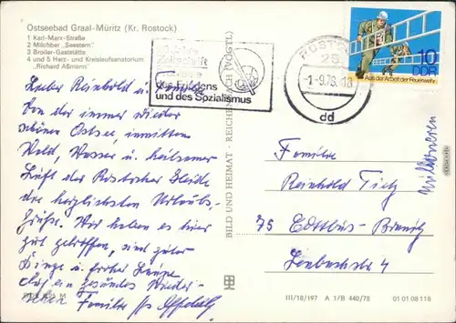 Graal-Müritz Karl-Marx-Straße, Milchbar - Seestern, Broiler-Gaststätte 1978