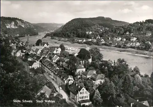 Ansichtskarte Stadt Wehlen Panoramablick 1977