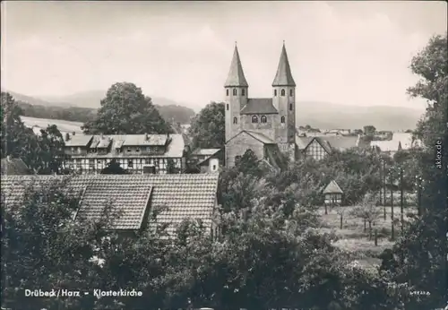 Ansichtskarte Drübeck Stadt und Klosterkirche 1958 