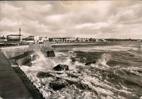 Ansichtskarte Ansichtskarte Warnemünde-Rostock Westmole, Strand 1964