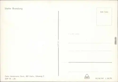 Ansichtskarte Allgemein Mecklenburg Vorpommern Ostsee: Starke Brandung 1970