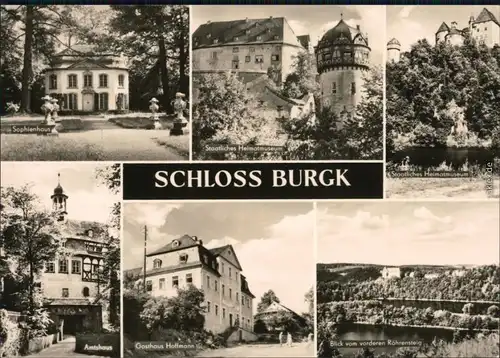 Burgkhammer-Burgk (Saale) Schloss Burgk verschiedene Perspektiven 1969