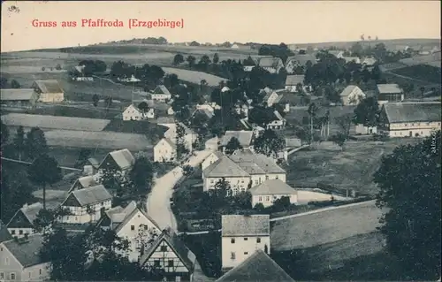 Ansichtskarte Pfaffroda Straßenpartie Erzgebirge 1927