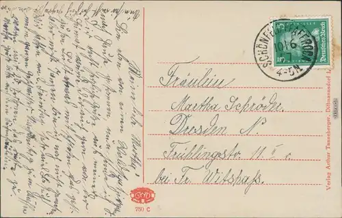 Ansichtskarte Pfaffroda Straßenpartie Erzgebirge 1927