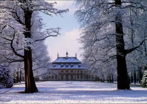 Ansichtskarte Pillnitz Schloss Pillnitz im Winter 2002