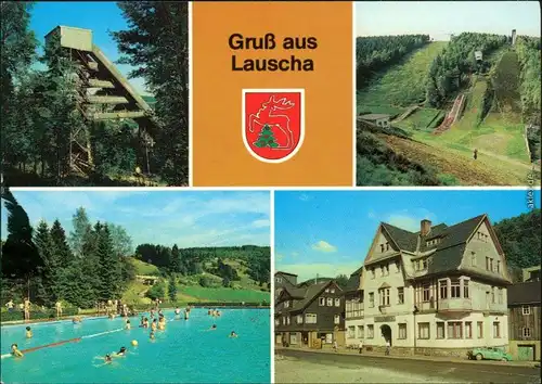 Lauscha Große Marktiegel-Schanze, Drei-Schanzen-Anlage, Freibad, Kulturhaus 1988