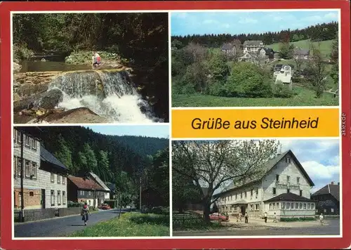 Steinheid-Neuhaus am Rennweg   Teilansicht, OT Neumannsgrund, Gasthof   1987